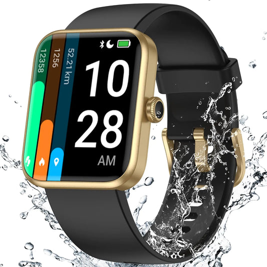 Pautios 40mm Small Smart Watch for Women 50 Meters Waterproof Sport Step Counter Fitness Tracker Watch with Heart Rate Blood Oxygen Monitor Alexa-Built in Smartwatch Pedometer Digital Watch
